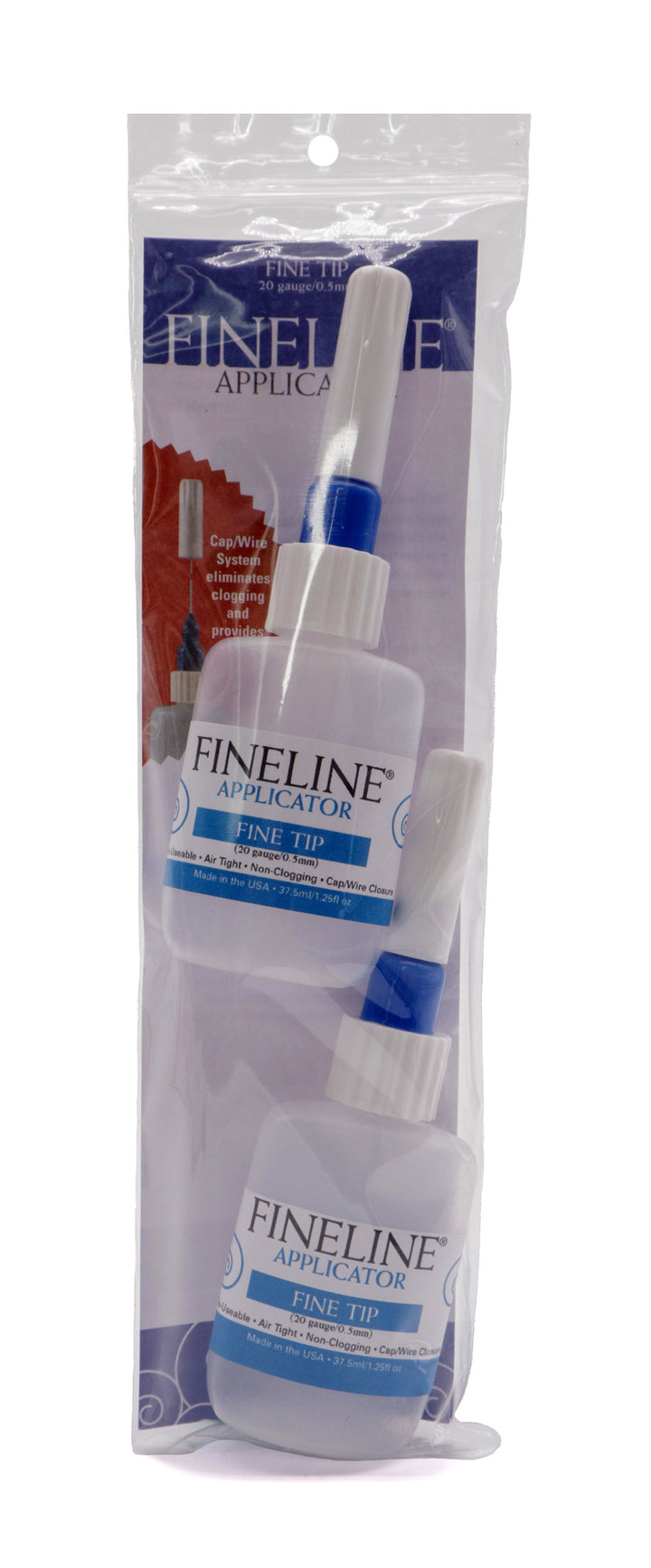 Fineline Applicator 20 Gauge Tip with 1.25 Ounce Bottle (2 pack)