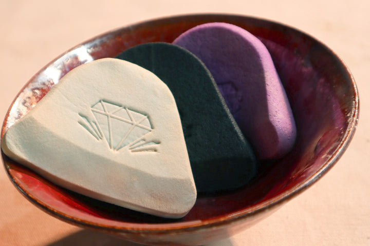 3 pottery sponges