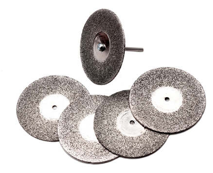6 Piece Diamond Cut-Off Wheels w/ Mandrel Set