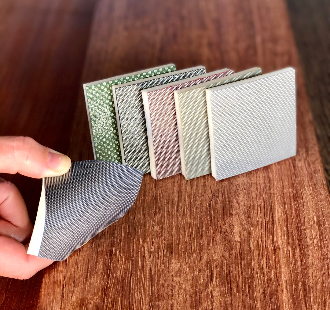 6-Piece Flexible Diamond Sanding Pads Set with Square Corners