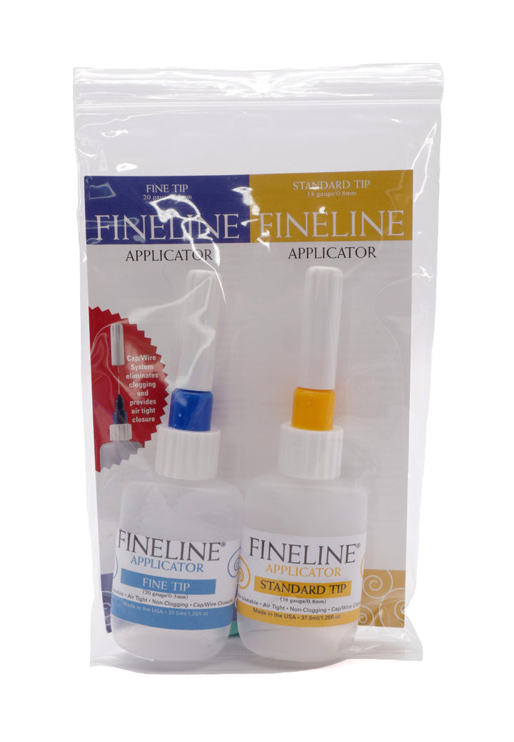 Fineline Applicator 20 Gauge and 18 Gauge Tips with 1.25 Ounce Bottle (2 pack)