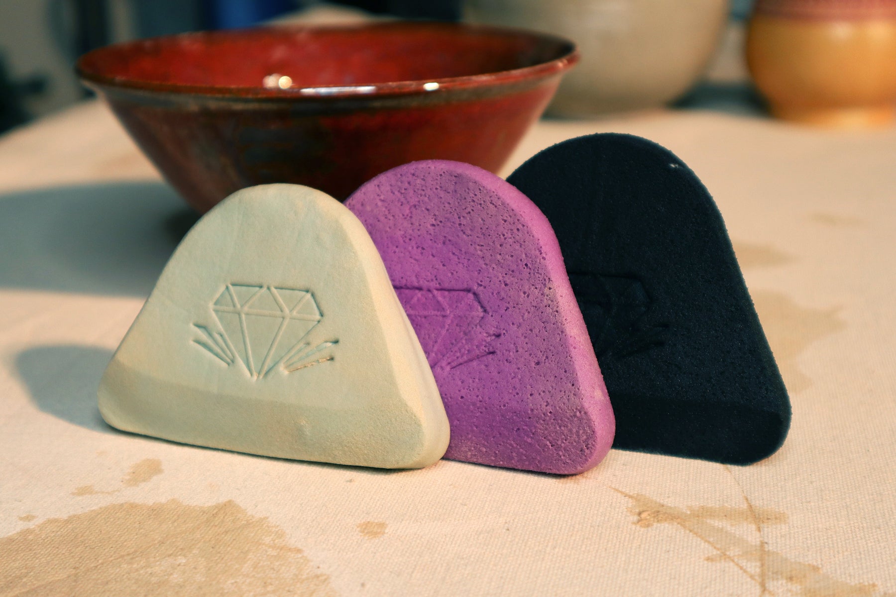 3-Piece Pottery Sponge Set 1 - DiamondCore Tools